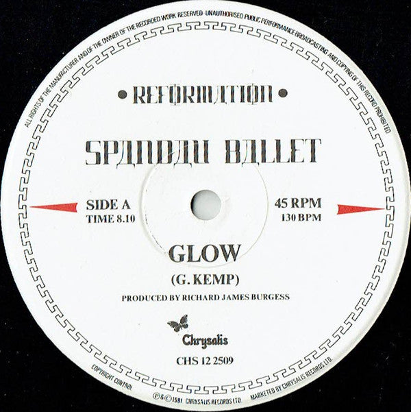 Spandau Ballet : Glow (12", Single)
