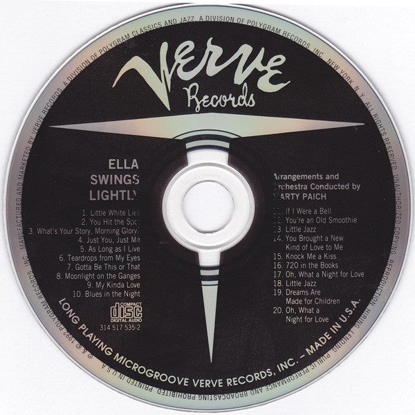 Ella Fitzgerald : Ella Swings Lightly (CD, Album, RE, RM)
