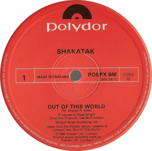 Shakatak : Out Of This World (12")