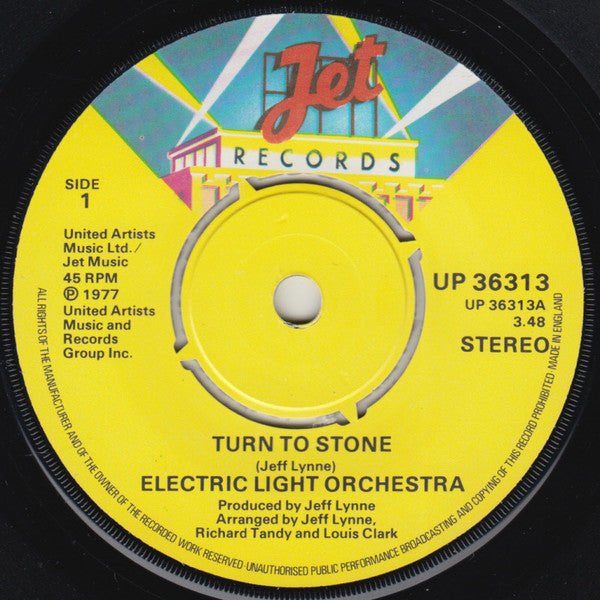 Electric Light Orchestra : Turn To Stone (7", Single, Kno)