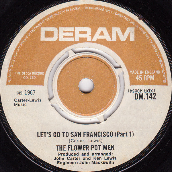 Flower Pot Men : Let's Go To San Francisco (Parts 1 & 2) (7", Single)