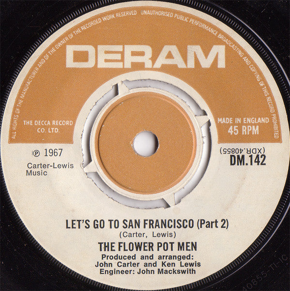 Flower Pot Men : Let's Go To San Francisco (Parts 1 & 2) (7", Single)
