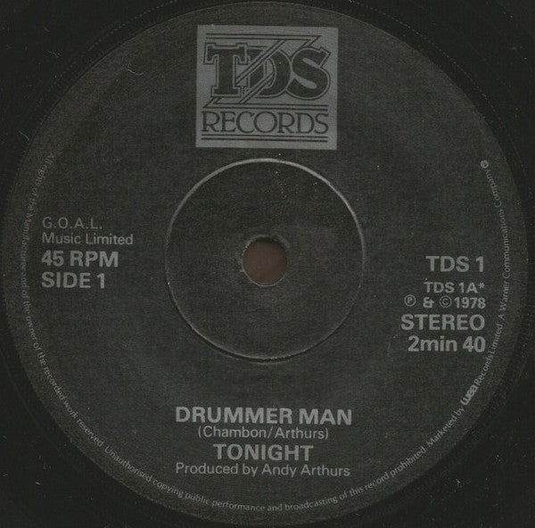 Tonight (2) : Drummer Man (7", Single)