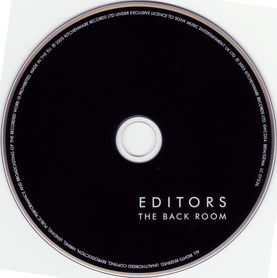Editors : The Back Room (CD, Album, RE, RP)