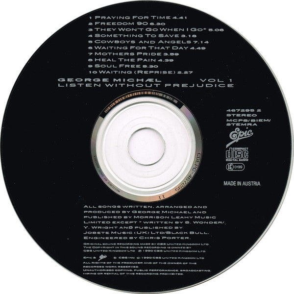 George Michael : Listen Without Prejudice Vol 1 (CD, Album)