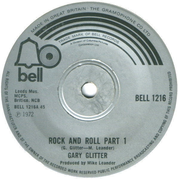 Gary Glitter : Rock And Roll Part 1 & 2 (7", Single, Sol)