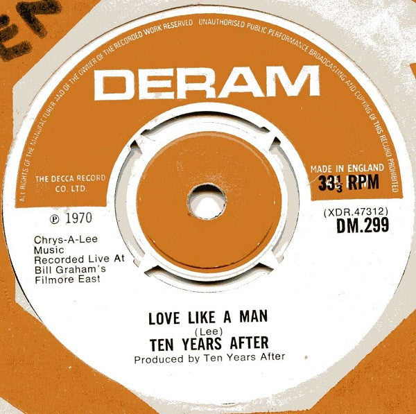 Ten Years After : Love Like A Man (7", Single)