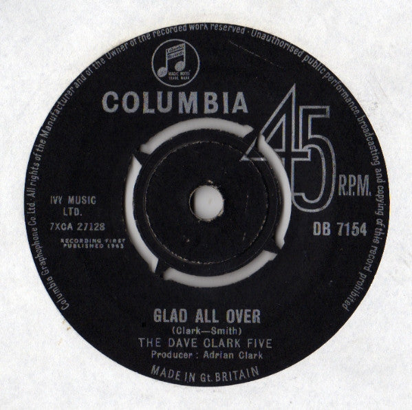 The Dave Clark Five : Glad All Over (7", Single)