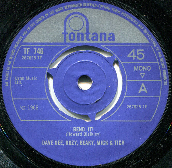 Dave Dee, Dozy, Beaky, Mick & Tich : Bend It! (7", Single, 3 P)