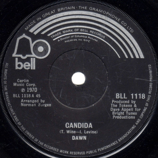 Dawn (5) : Candida (7", Single, Sol)