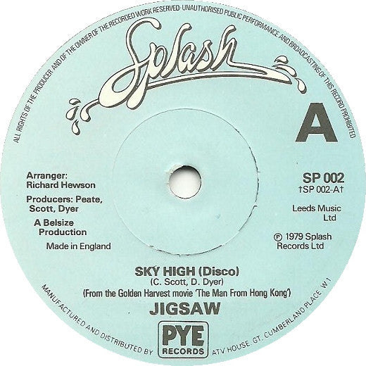 Jigsaw (3) : Sky High (Disco) (7", Single)