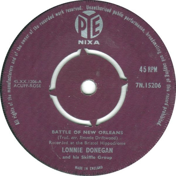 Lonnie Donegan's Skiffle Group : Battle Of New Orleans (7", Single)