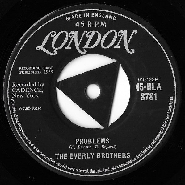 Everly Brothers : Problems (7", Single, Tri)