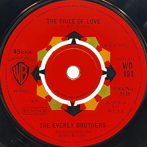Everly Brothers : The Price Of Love / It Only Costs A Dime (7", Single)
