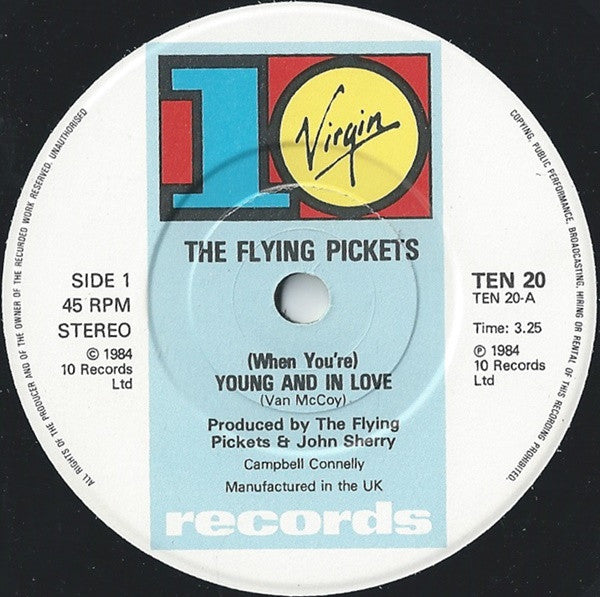The Flying Pickets : When You're Young And In Love (7", Dam)