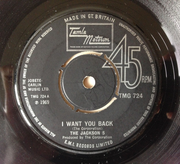The Jackson 5 : I Want You Back (7", Single, Kno)