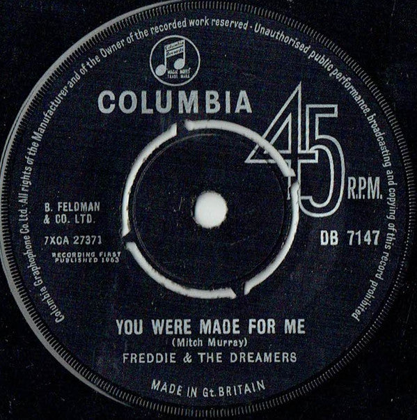 Freddie & The Dreamers : You Were Made For Me (7", Single)