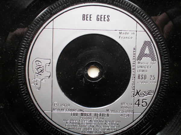 Bee Gees : Too Much Heaven (7", Single, Fre)