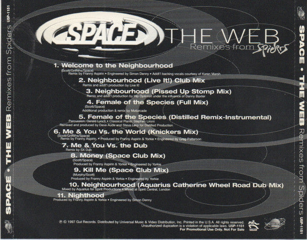 Space (4) : The Web (Remixes From Spiders) (CD, Comp, Promo)