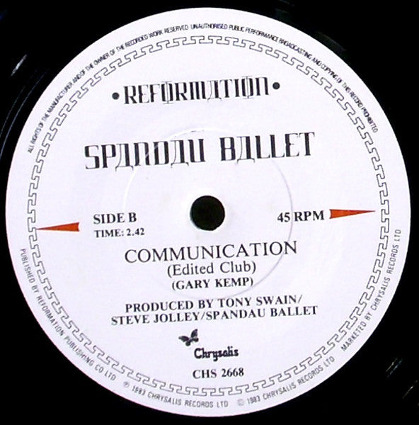 Spandau Ballet : Communication (7", Single, Pap)