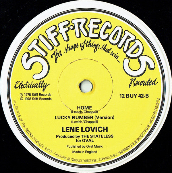 Lene Lovich : Lucky Number (12")