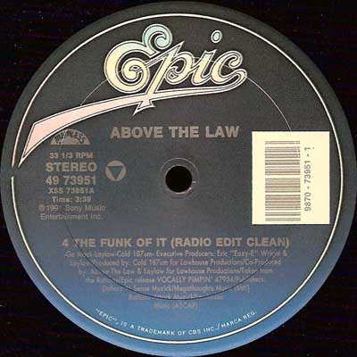 Above The Law : 4 The Funk Of It (12", Single)