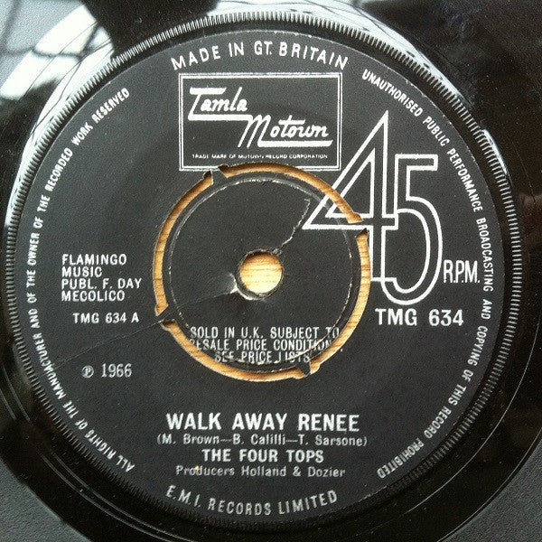 Four Tops : Walk Away Renee (7", Single, 4-P)