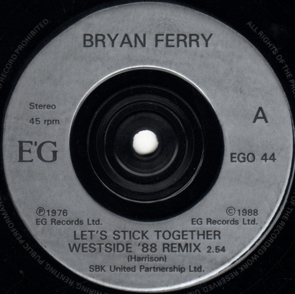 Bryan Ferry : Let's Stick Together (7", Single, Sil)