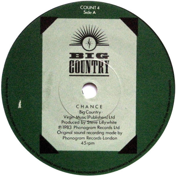 Big Country : Chance (7", Single, Pap)