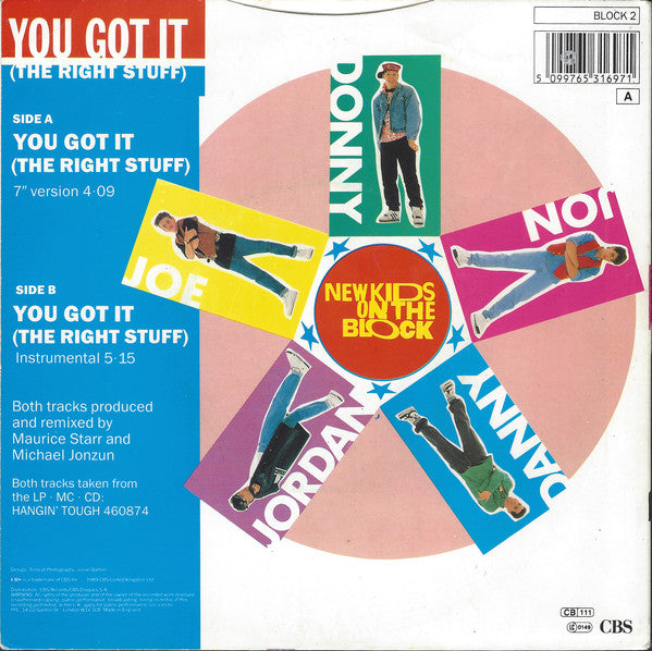 New Kids On The Block : You Got It (The Right Stuff) (7", Single)