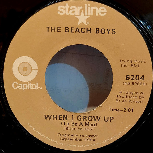 The Beach Boys : When I Grow Up (To Be A Man) / She Knows Me Too Well (7", RE)