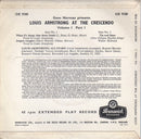 Louis Armstrong And His All-Stars : Gene Norman Presents Louis Armstrong At The Crescendo Volume 1 Part 1 (7", EP)
