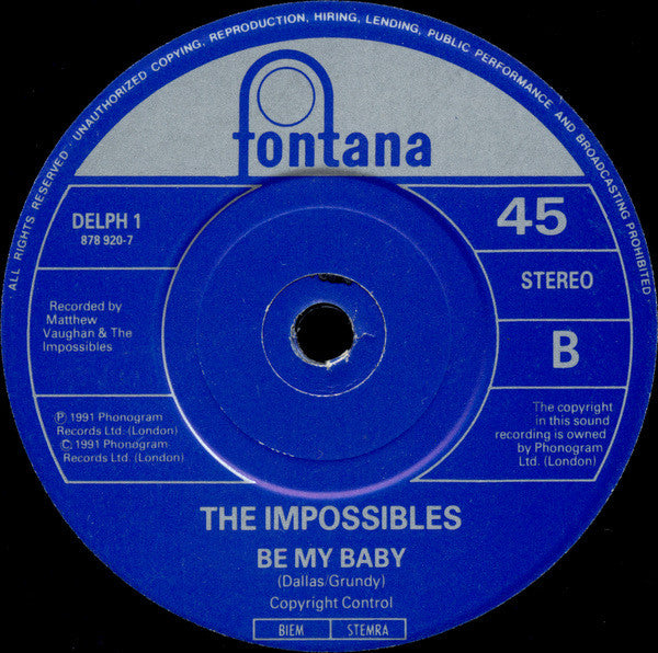 The Impossibles : Delphis (7", Single)