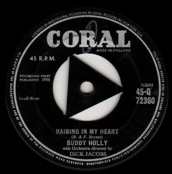 Buddy Holly : It Doesn't Matter Anymore / Raining In My Heart (7", Single, Spa)