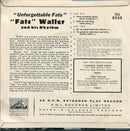 Fats Waller & His Rhythm : Unforgettable Fats (7", EP)