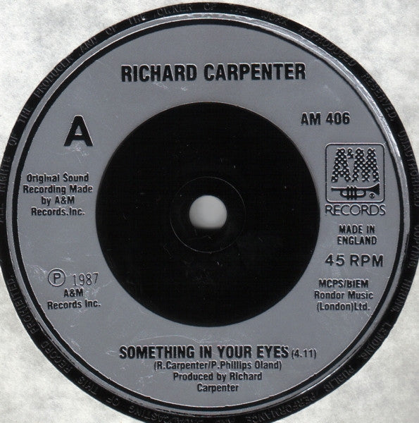 Richard Carpenter And Dusty Springfield : Something In Your Eyes (7", Single)