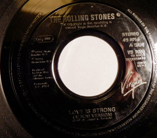 The Rolling Stones : Love Is Strong (7", Single, Jukebox)