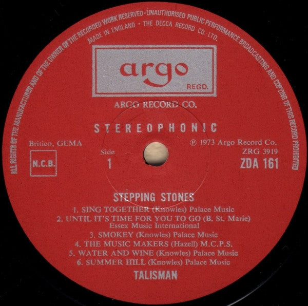 Talisman (12) : Stepping Stones (LP, Album)