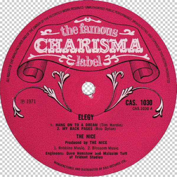 The Nice : Elegy (LP, Album, Gat)