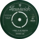 Brenda Lee : I Want To Be Wanted (7", Single)