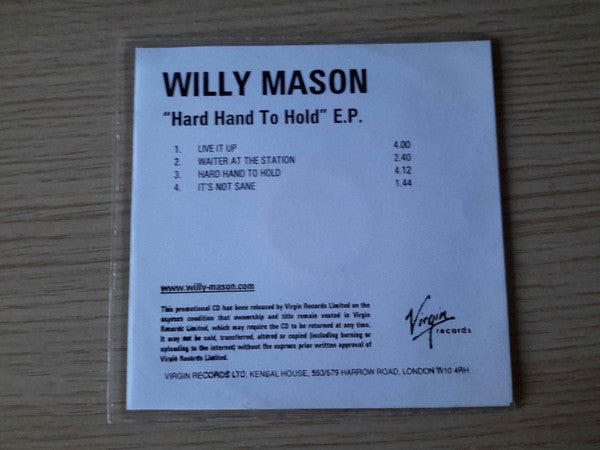 Willy Mason : Hard Hand To Hold E.P. (CDr, EP, Promo)