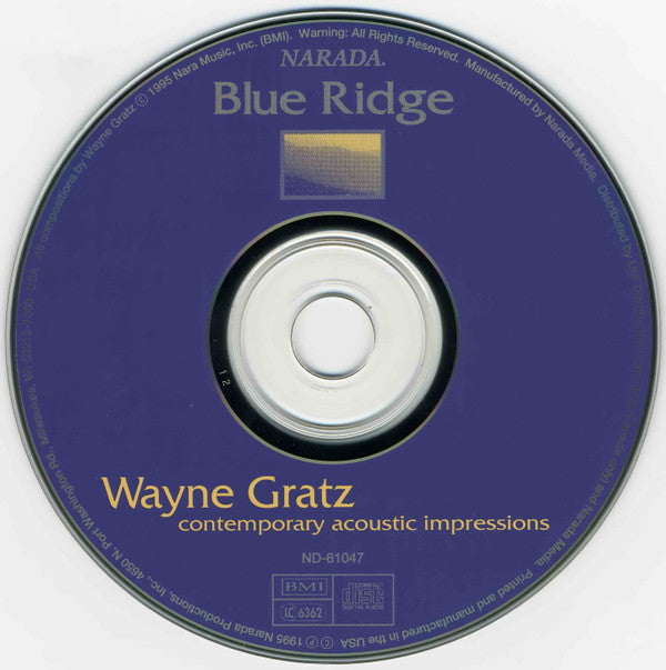 Wayne Gratz : Blue Ridge: Contemporary Acoustic Impressions (CD, Album)