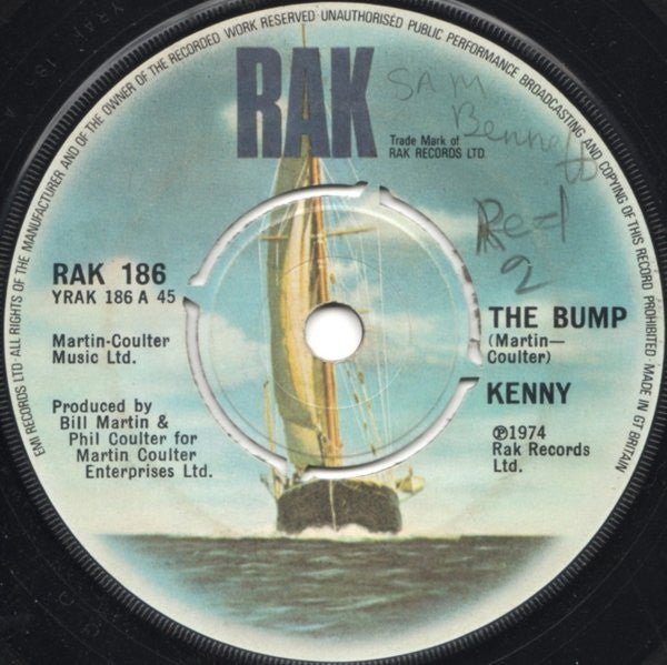 Kenny (3) : The Bump (7", Single, RP)