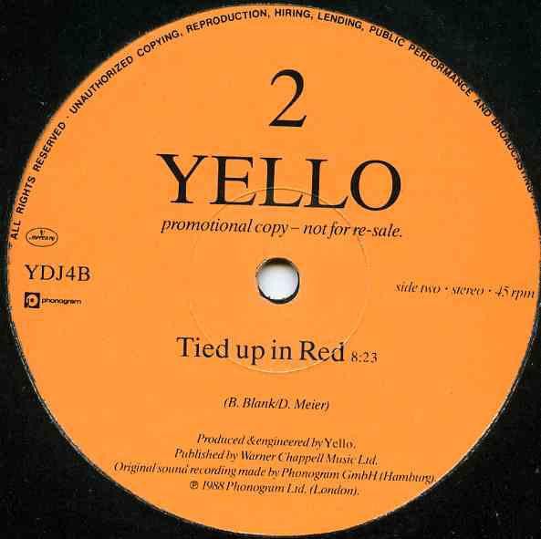 Yello : Tied Up In Life (12", Single, Promo)