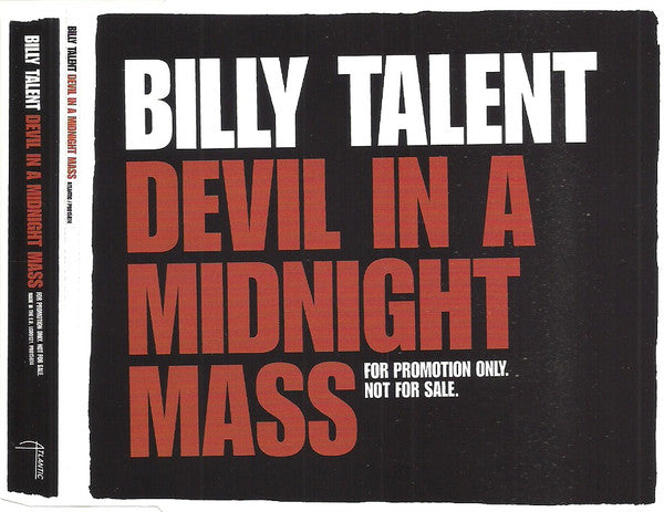 Billy Talent : Devil In A Midnight Mass (CD, Single, Promo)