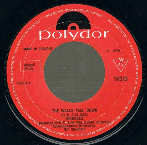 Marbles (3) : The Walls Fell Down / Love You (7", Mono)
