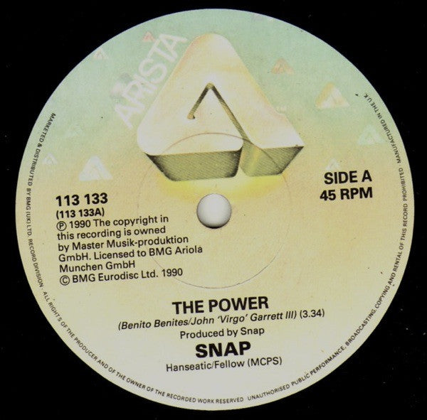 Snap! : The Power (7", Single, Pap)