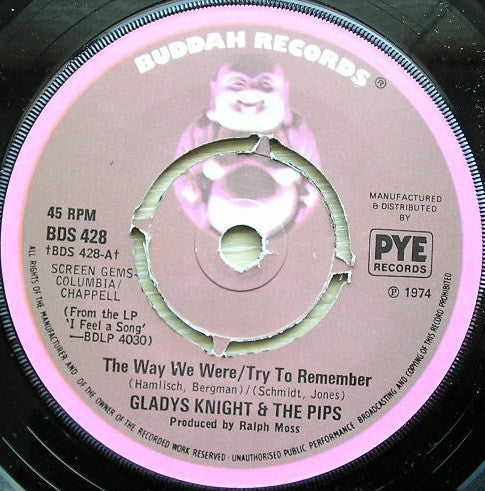 Gladys Knight And The Pips : The Way We Were / Try To Remember (7", Single, Pus)