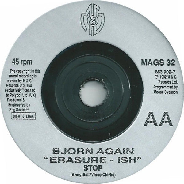 Bjorn Again : Erasure-ish (7", Single)