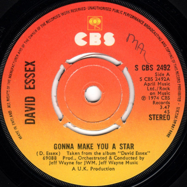 David Essex : Gonna Make You A Star (7", Single, Pus)